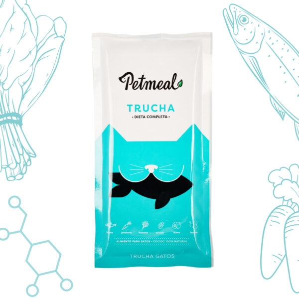 Petmeal Dieta Cocida Natural Gatos - Trucha Vita T