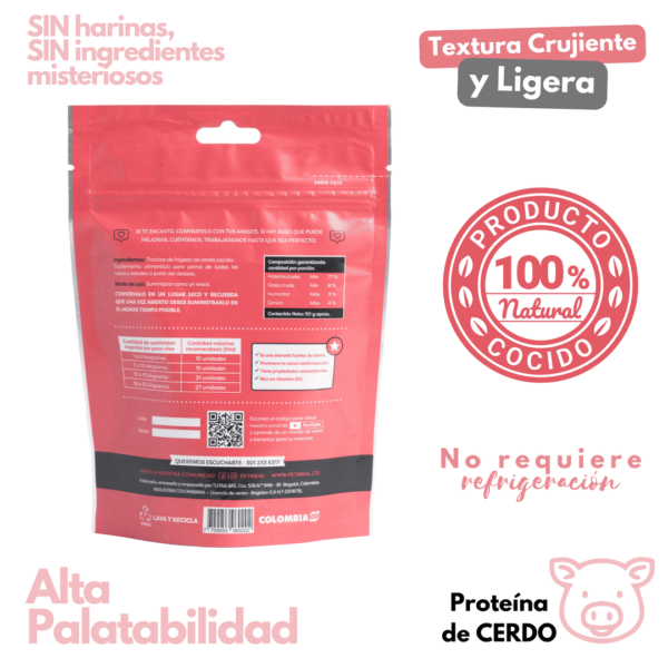 Petmeal Snack Liofilizado para Perros - Hígado de Cerdo - Image 2