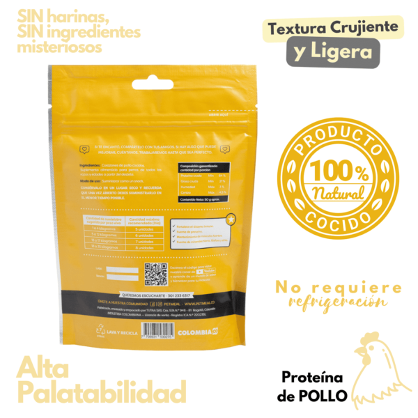 Petmeal Snack Liofilizado para Perros - Corazones de Pollo - Image 2